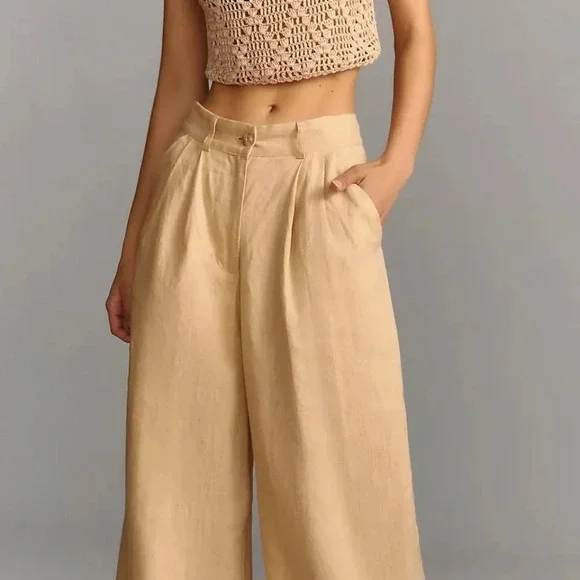 NWT Anthropologie Faithful Circa Linen Pants XS - Picture 5 of 7